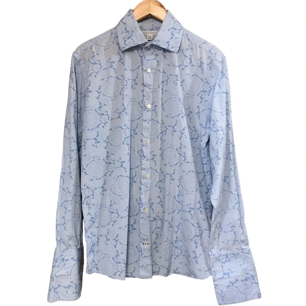 Banana Republic Dress Shirt With Cufflink Cuffs Size L